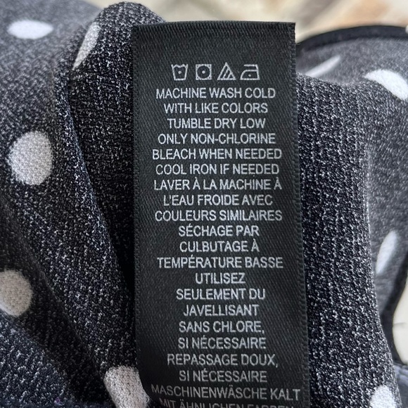 •Adrianna Papell• Polka Dot Front-Tie Top - Size Small - Picture 10 of 11